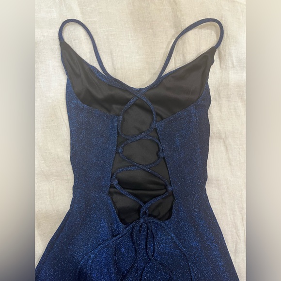 Sparkly Royal Blue Formal Maxi Dress - Picture 7 of 7